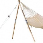 Amazonas Madera Βάση Αιώρας από Ξύλο σε Μπεζ Χρώμα 165cm