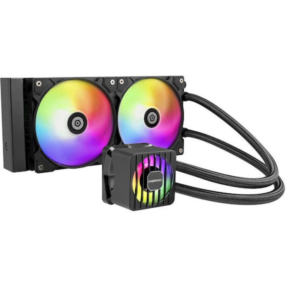 Enermax LIQMAXFLO 240 Υδρόψυξη Επεξεργαστή Διπλού Ανεμιστήρα 120mm για Socket AM4/AM5/1700/1200/115x με ARGB Φωτισμό