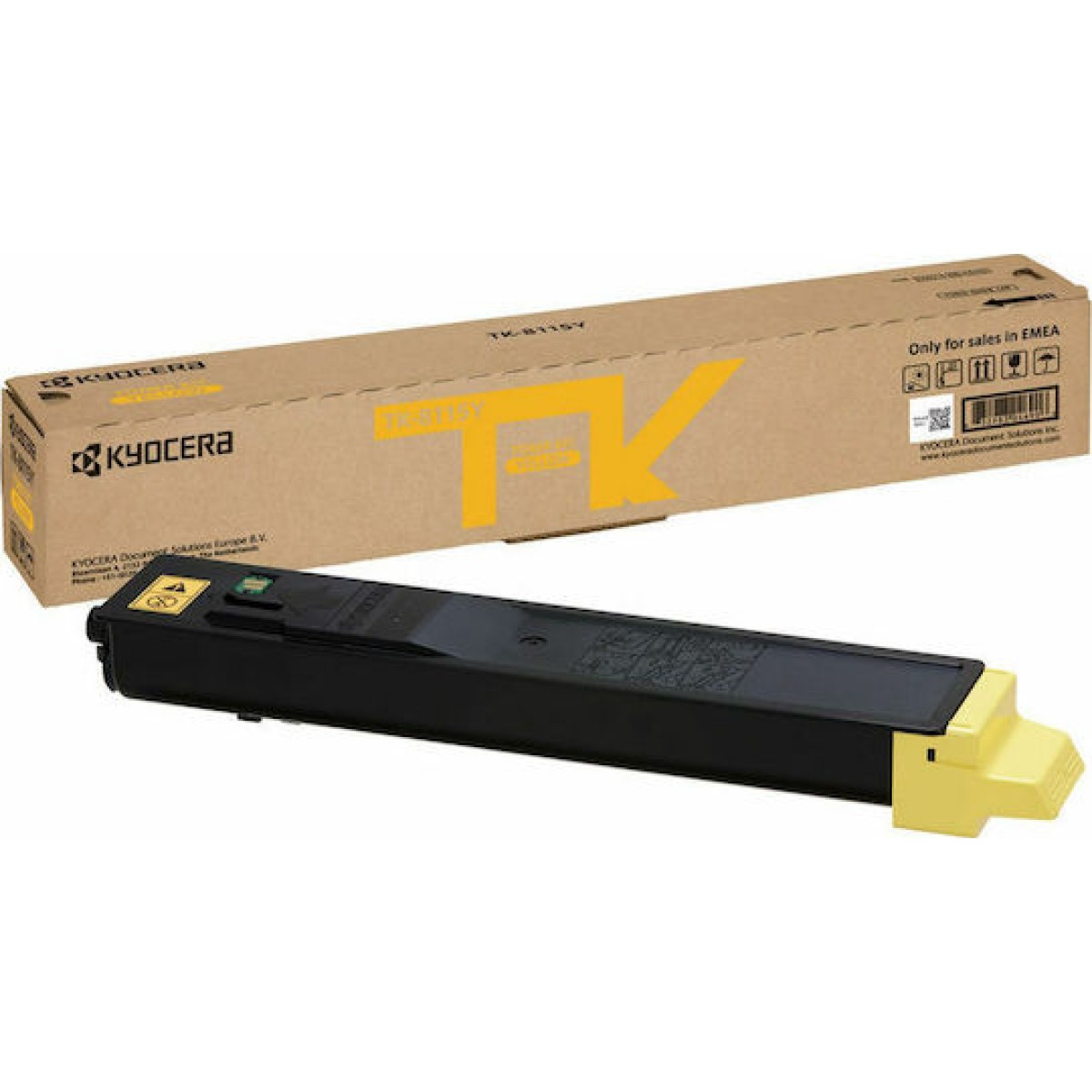 Kyocera TK-8115Y Γνήσιο Toner Laser Εκτυπωτή Κίτρινο 6000 Σελίδων (1T02P3ANL0)