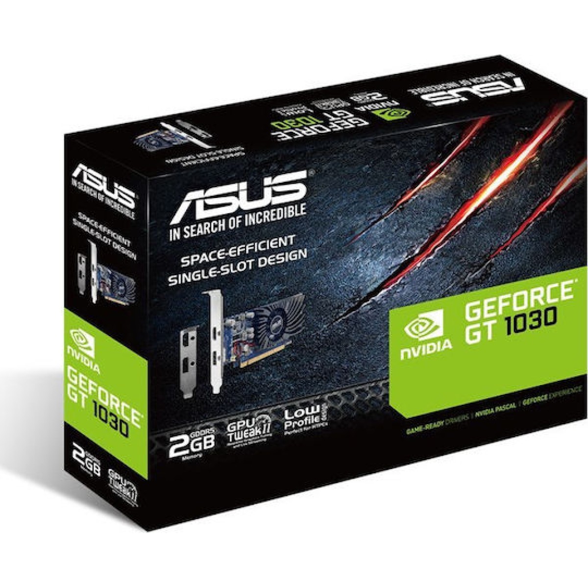Asus GeForce GT 1030 2GB GDDR5 Low Profile Κάρτα Γραφικών
