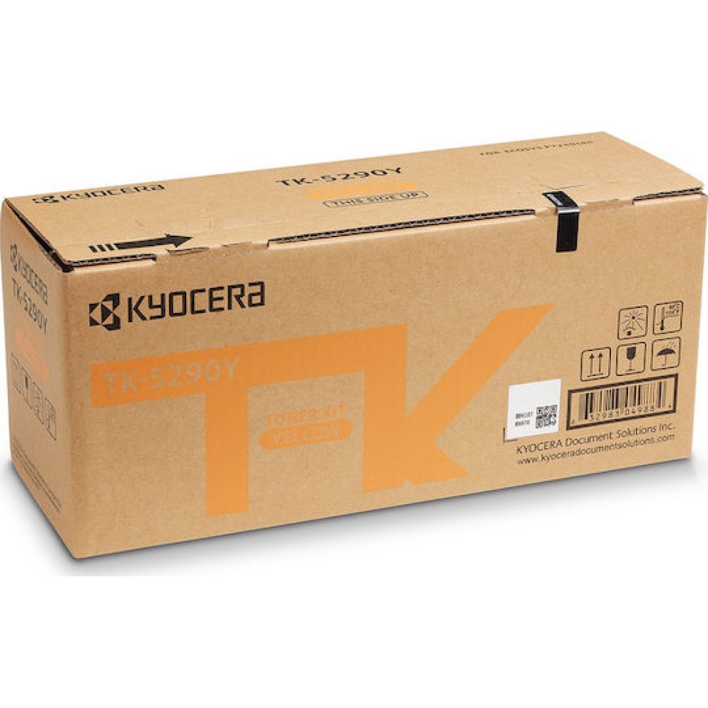 Kyocera TK-5290Y Γνήσιο Toner Laser Εκτυπωτή Κίτρινο 13000 Σελίδων (1T02TXANL0)