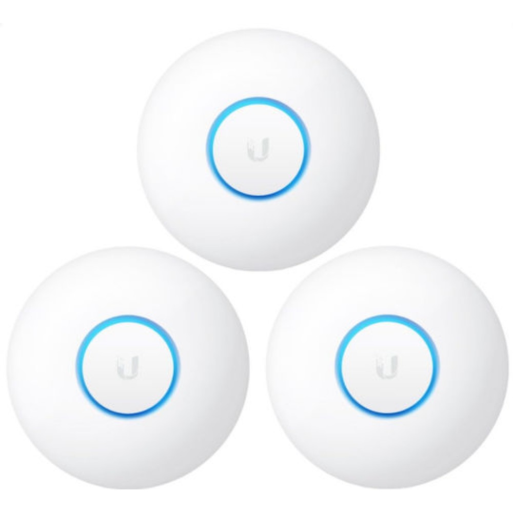 Ubiquiti UniFi nanoHD Access Point Wi‑Fi 5 Dual Band (2.4 & 5GHz) σε Τριπλό Kit