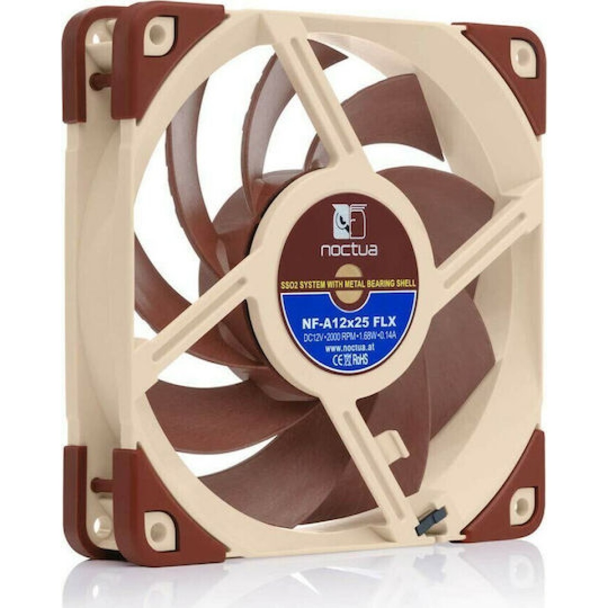 Noctua NF-A12X25 FLX Case Fan 120mm με Σύνδεση 3-Pin Καφέ