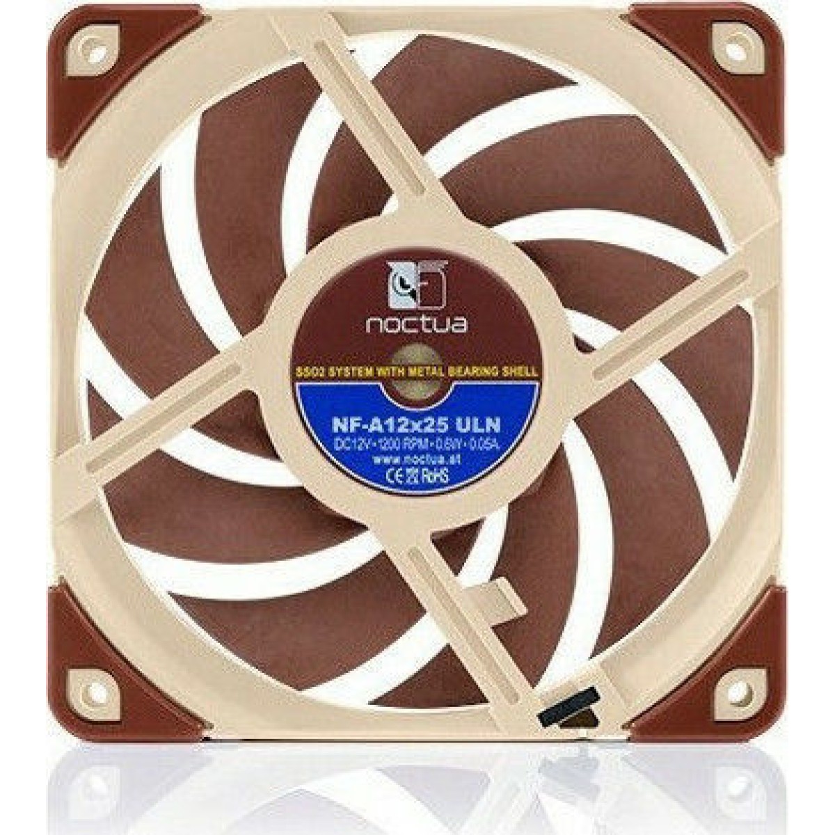 Noctua NF-A12x25 ULN Case Fan 120mm με Σύνδεση 3-Pin Καφέ
