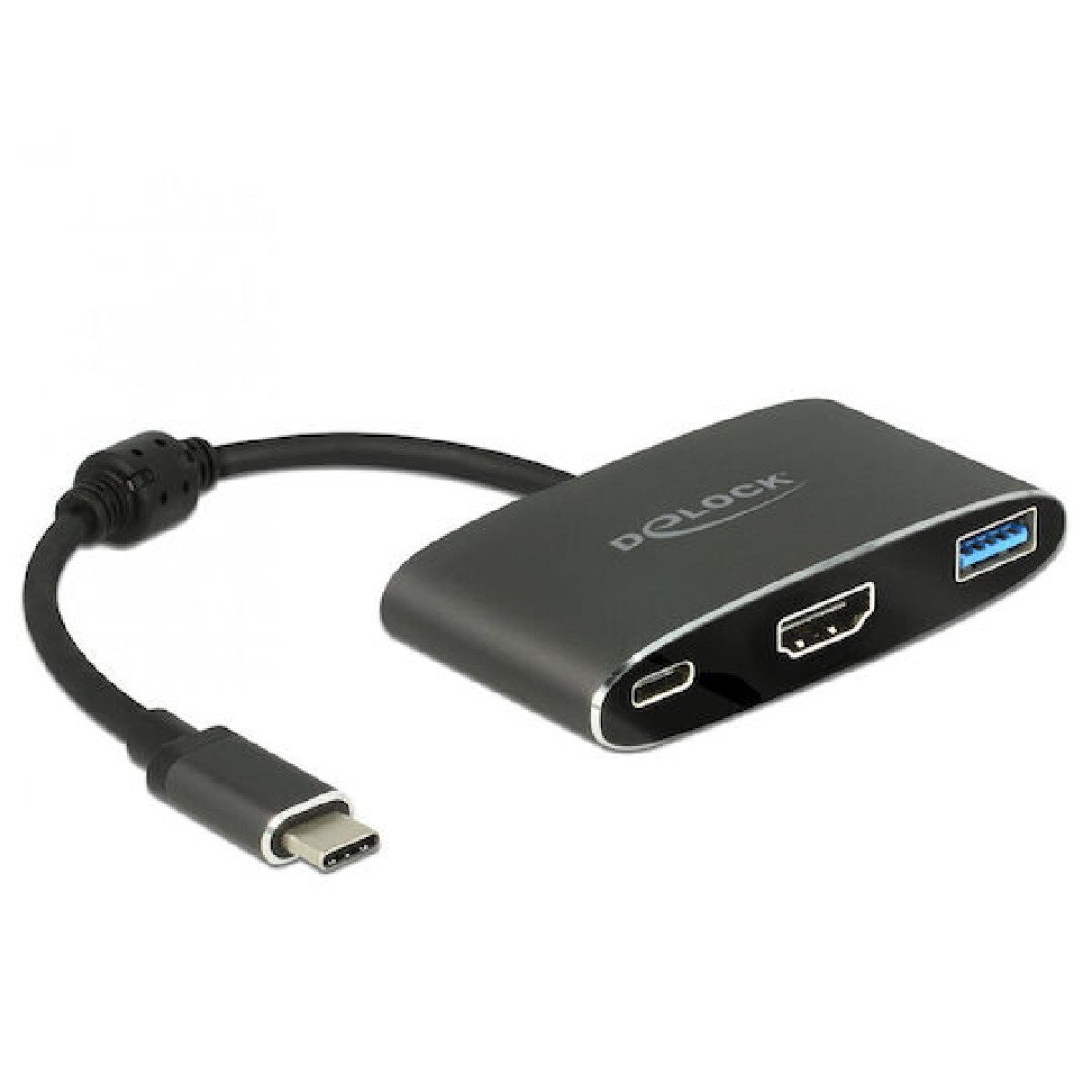 DeLock 62991 USB-C Docking Station με HDMI 4K PD Γκρι