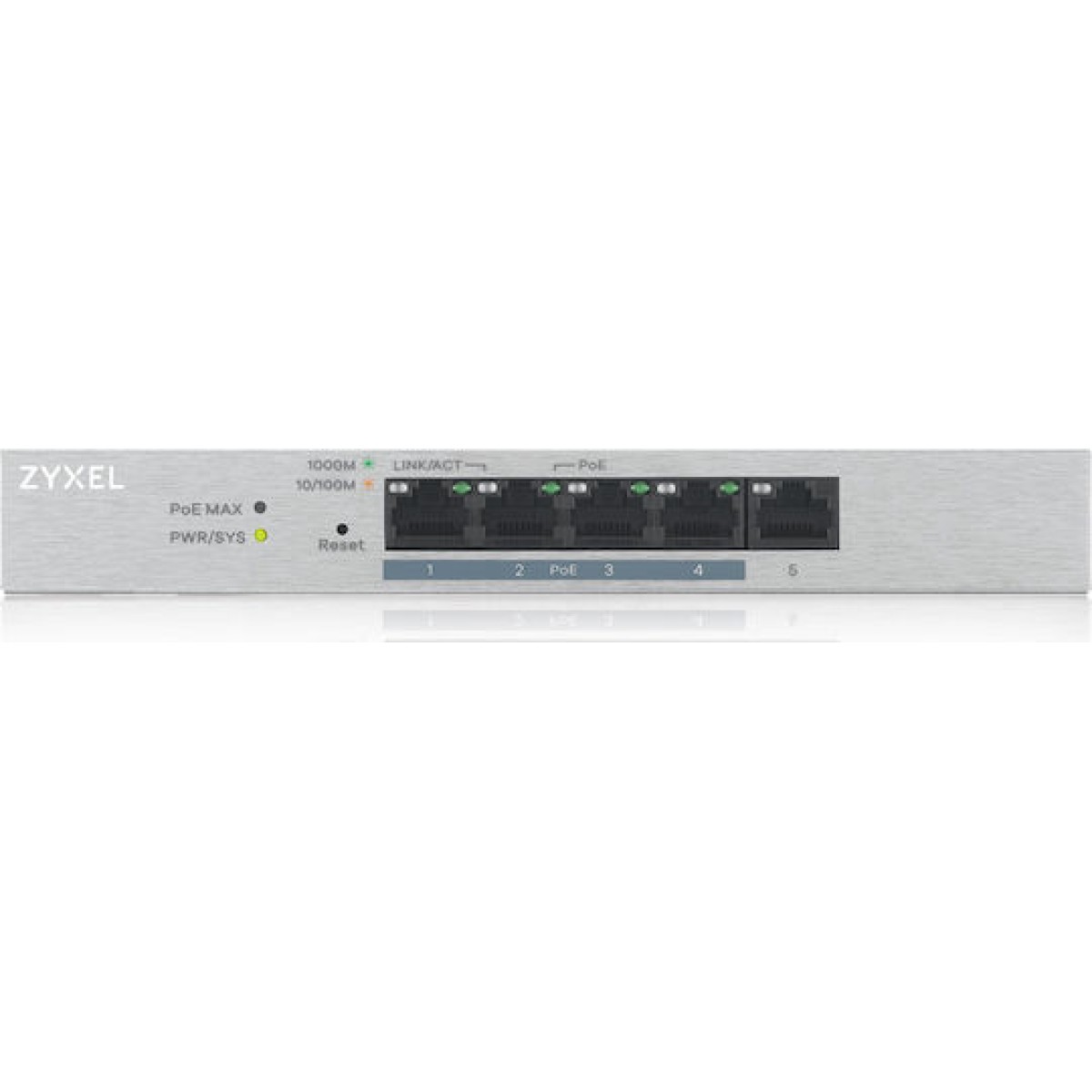 Zyxel GS1200-5HP v2 Managed L2 Switch με 5 Θύρες Gigabit (1Gbps) Ethernet