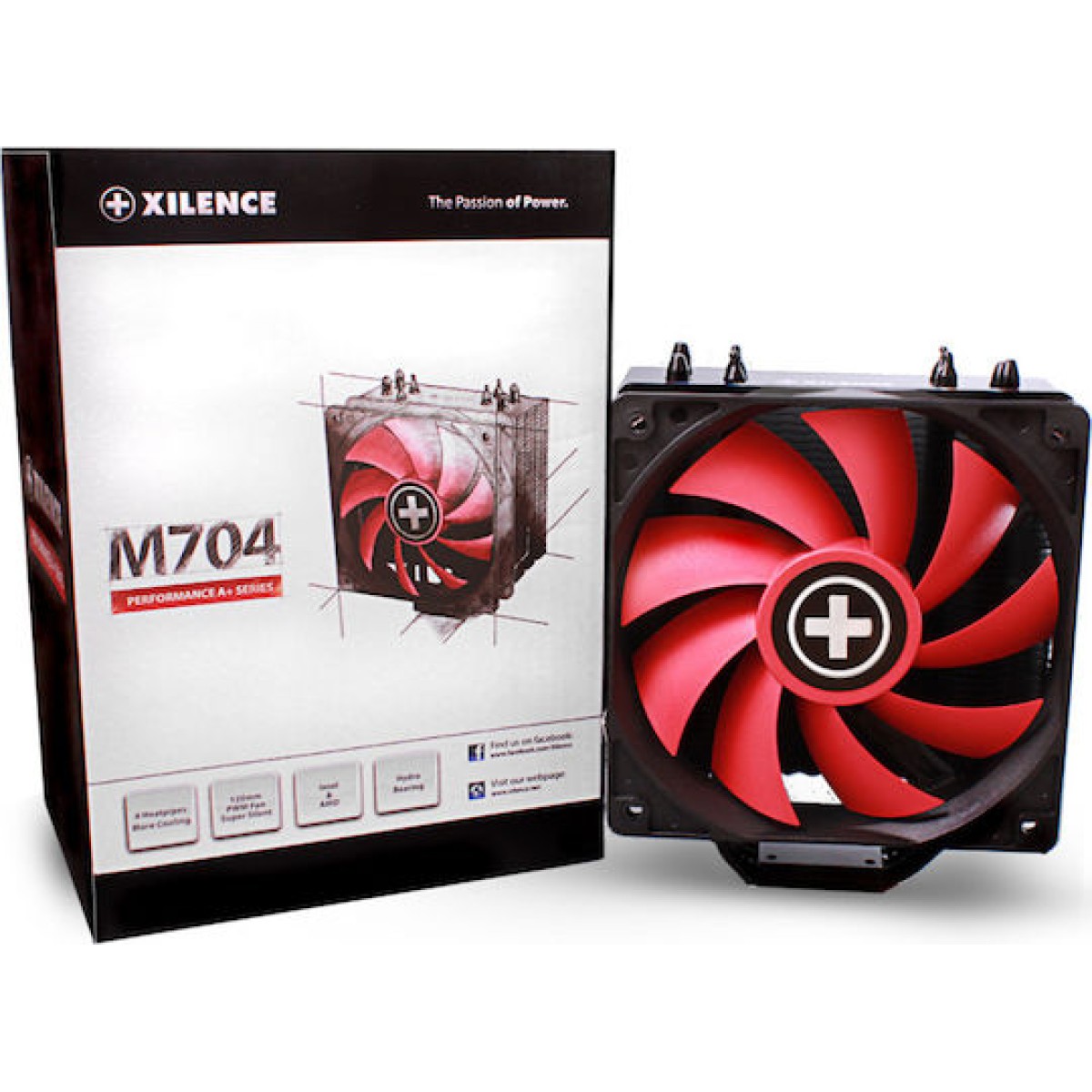 Xilence M704 Ψύκτρα Επεξεργαστή για Socket AM4/115x/AM3/AM3+ Κόκκινη