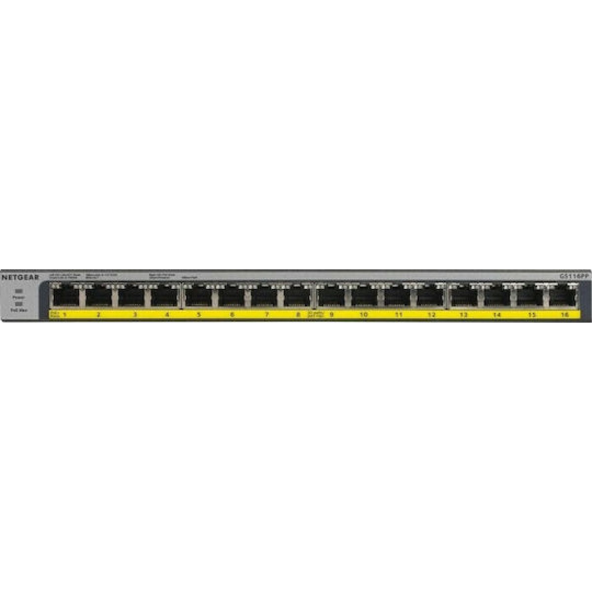 NetGear GS116PP Unmanaged L2 PoE+ Switch με 16 Θύρες Gigabit (1Gbps) Ethernet