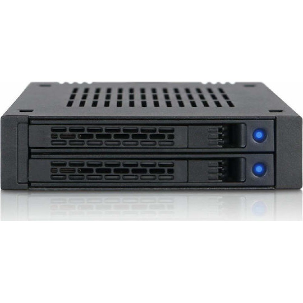 Icy Dock ExpressCage 2x 2.5 Inch SAS/SATA HDD/SSD Mobile Rack for External 3.5 Inch Bay-Comparable to Tray-less Design Μαύρο (MB742SP-B)