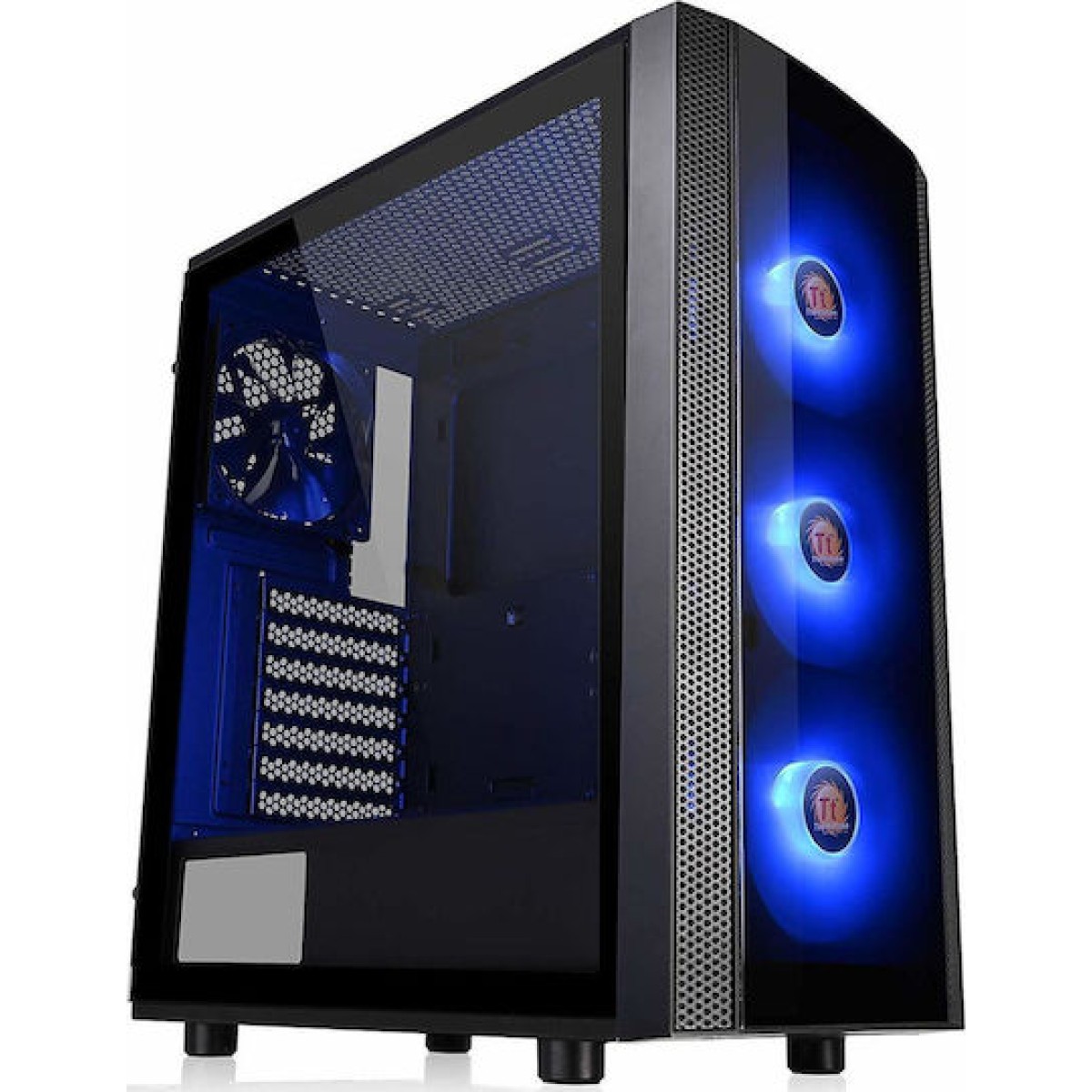 Thermaltake Versa J25 Tempered Glass RGB Edition Gaming Midi Tower Κουτί Υπολογιστή με Πλαϊνό Παράθυρο Μαύρο
