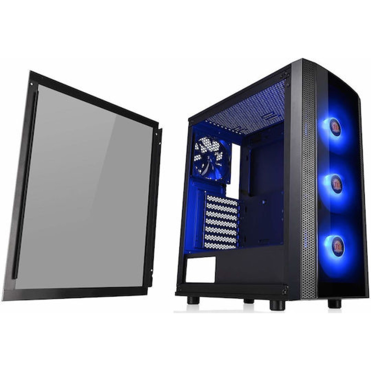 Thermaltake Versa J25 Tempered Glass RGB Edition Gaming Midi Tower Κουτί Υπολογιστή με Πλαϊνό Παράθυρο Μαύρο