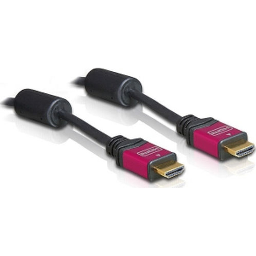 DeLock HDMI 1.4 Cable HDMI male - HDMI male 2m Κόκκινο