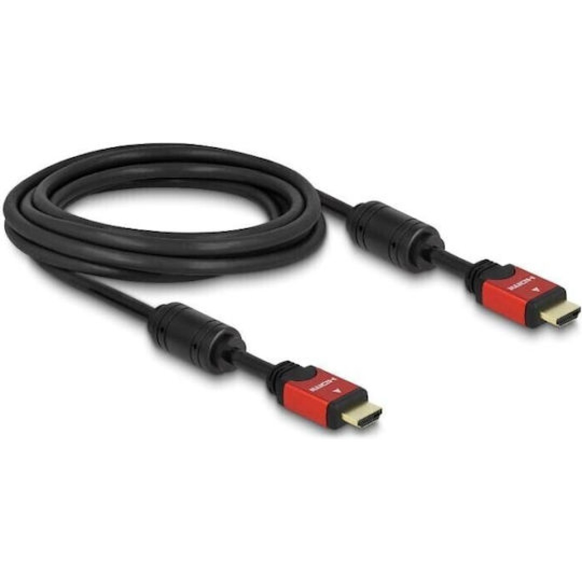 DeLock HDMI 1.4 Cable HDMI male - HDMI male 2m Κόκκινο