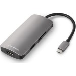 Sharkoon USB-C Docking Station με HDMI 4K PD Γκρι (4044951026715)