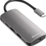 Sharkoon USB-C Docking Station με HDMI 4K PD Γκρι (4044951026715)