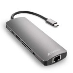 Sharkoon USB-C Docking Station με HDMI 4K PD Γκρι (4044951026715)