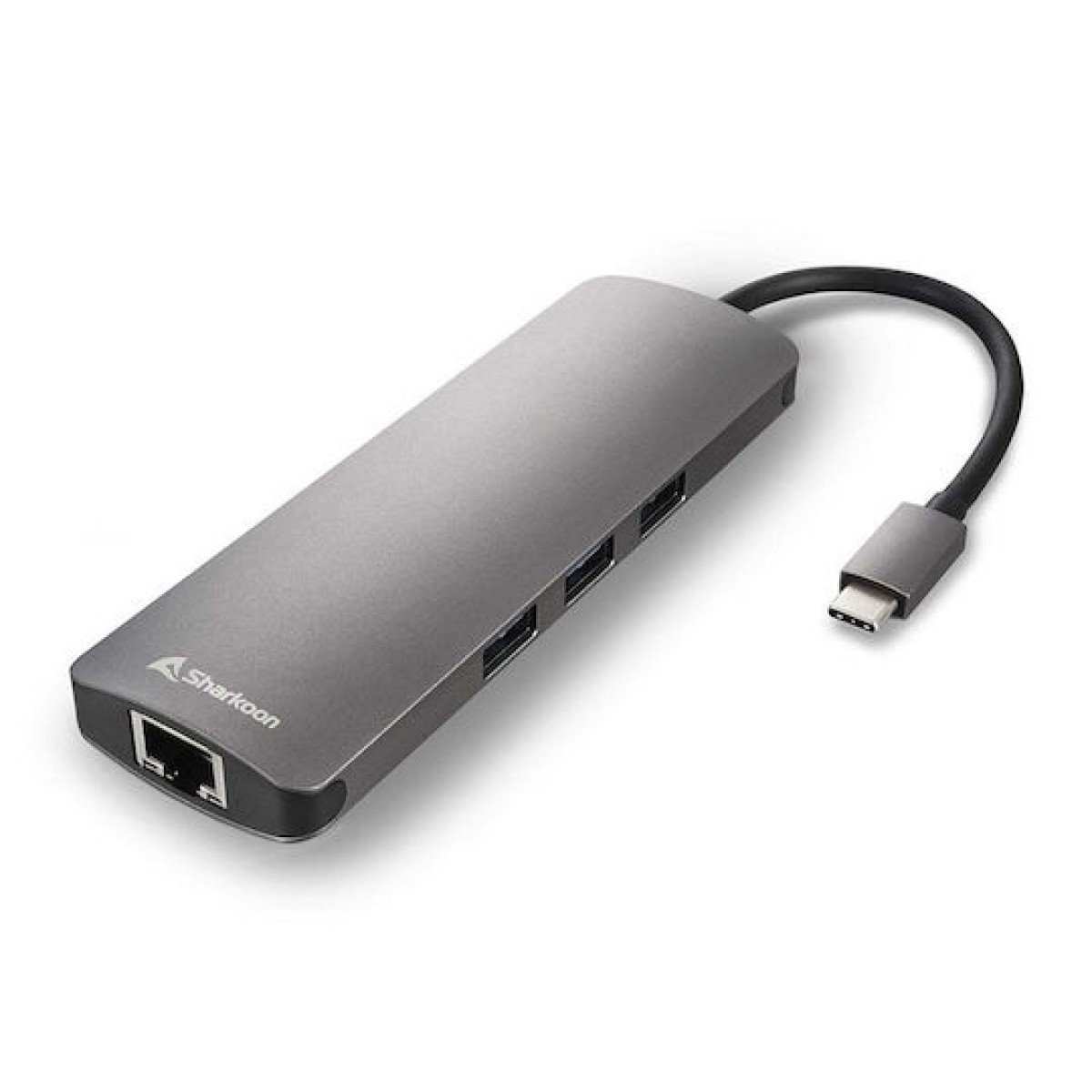 Sharkoon USB-C Docking Station με HDMI 4K PD Γκρι (4044951026715)