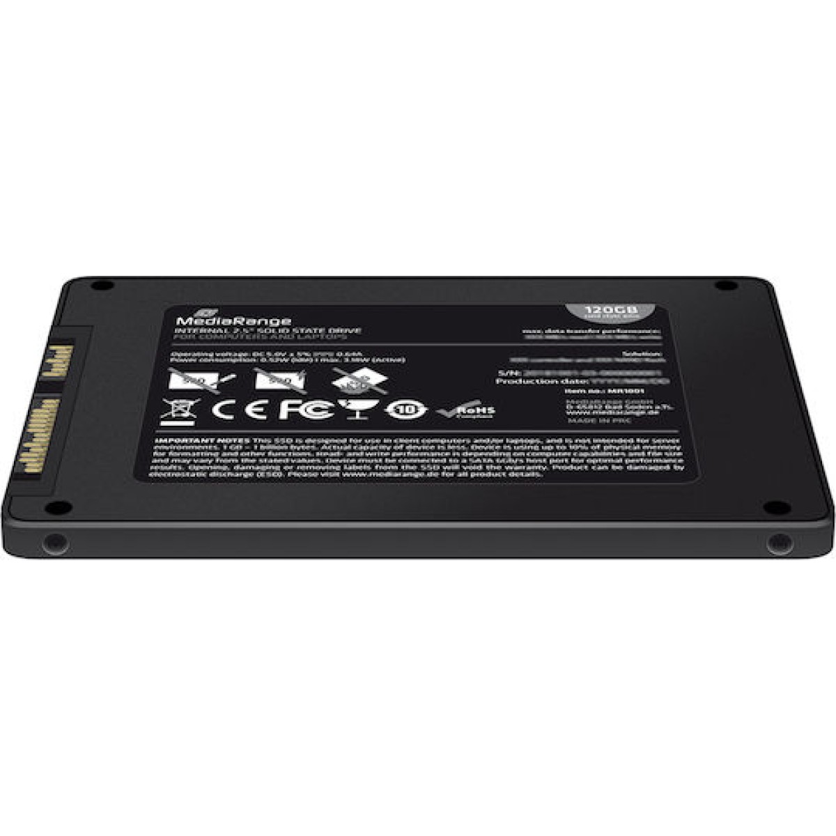 MediaRange SSD 120GB 2.5'' SATA III