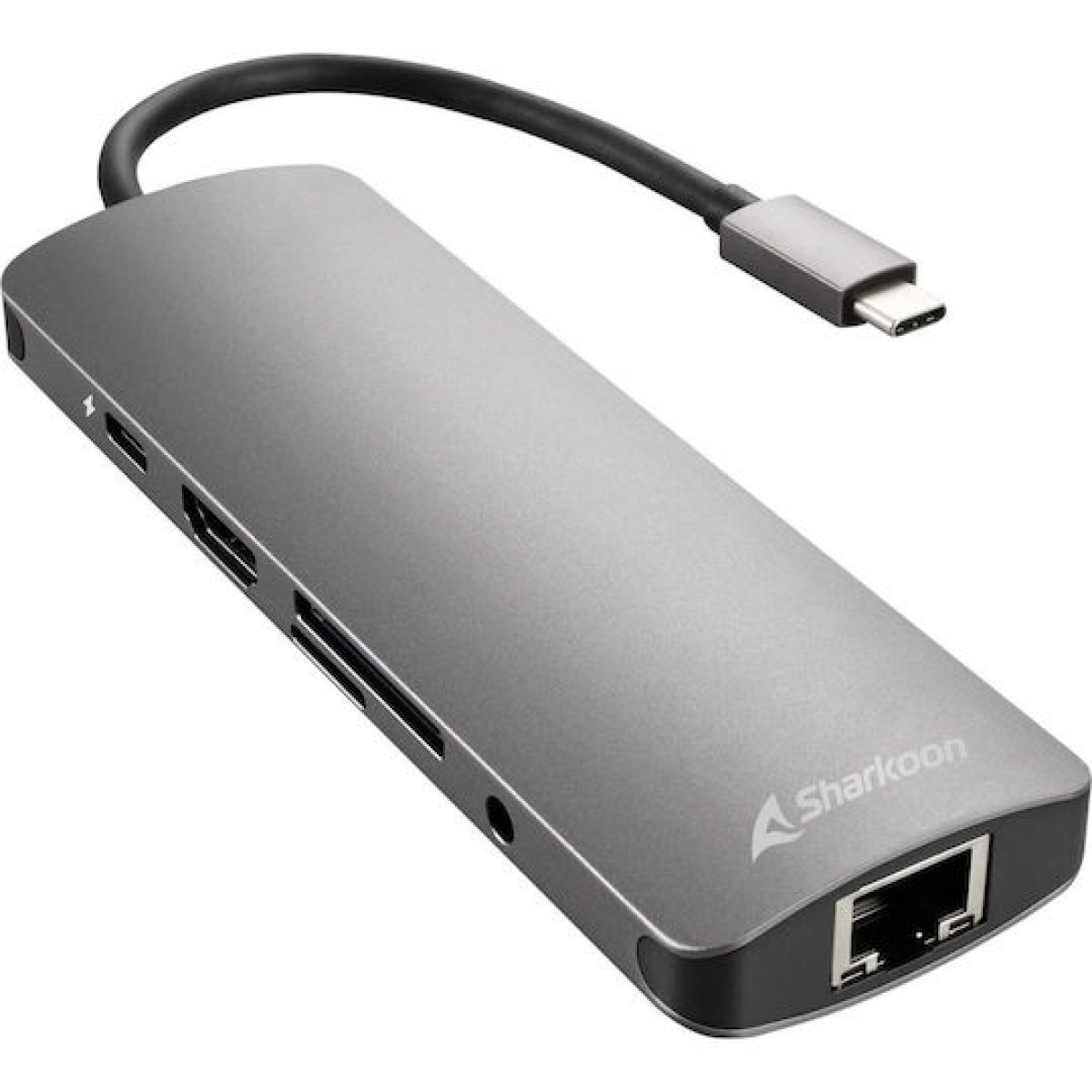 Sharkoon USB-C Docking Station με HDMI 4K PD Ethernet Γκρι (4044951026739)