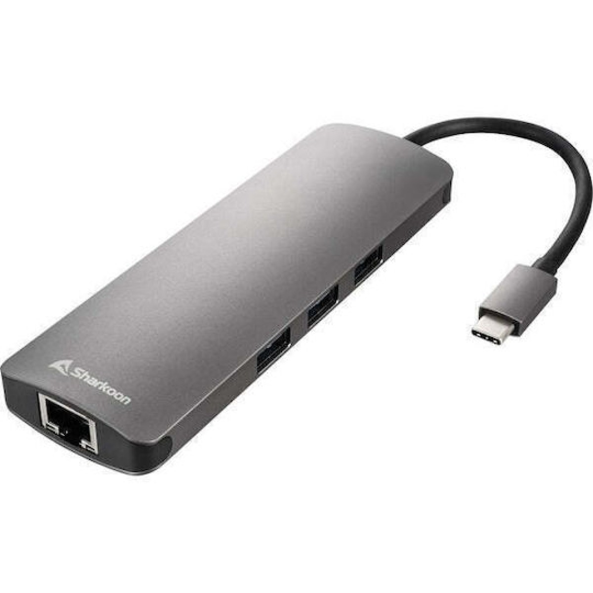 Sharkoon USB-C Docking Station με HDMI 4K PD Ethernet Γκρι (4044951026739)