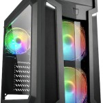 Sharkoon VG6-W RGB Gaming Midi Tower Κουτί Υπολογιστή με Πλαϊνό Παράθυρο Μαύρο