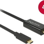 DeLock Cable HDMI male - USB-C male 2m Μαύρο