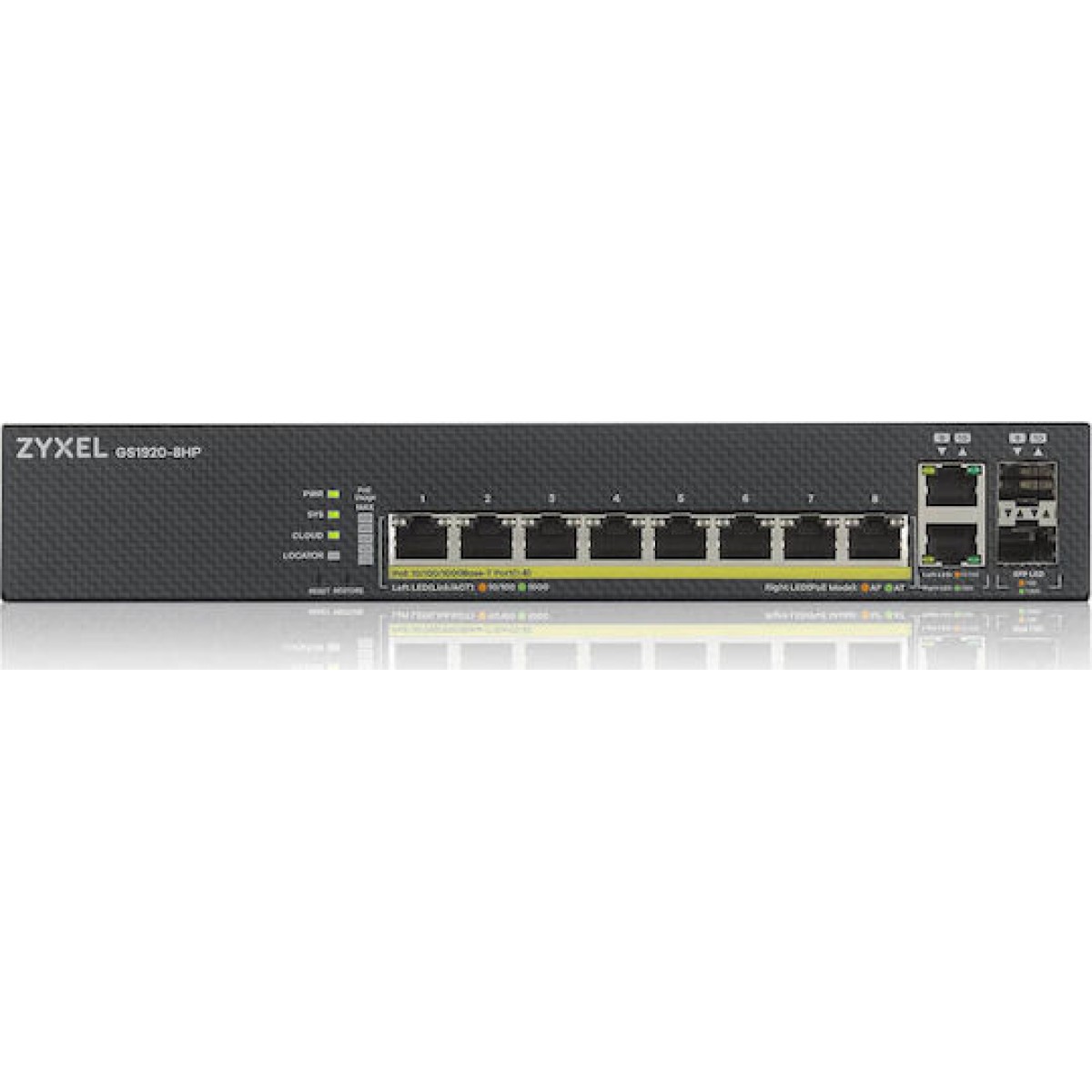 Zyxel GS1920-8HPV2 Managed L2 PoE+ Switch με 8 Θύρες Gigabit (1Gbps) Ethernet