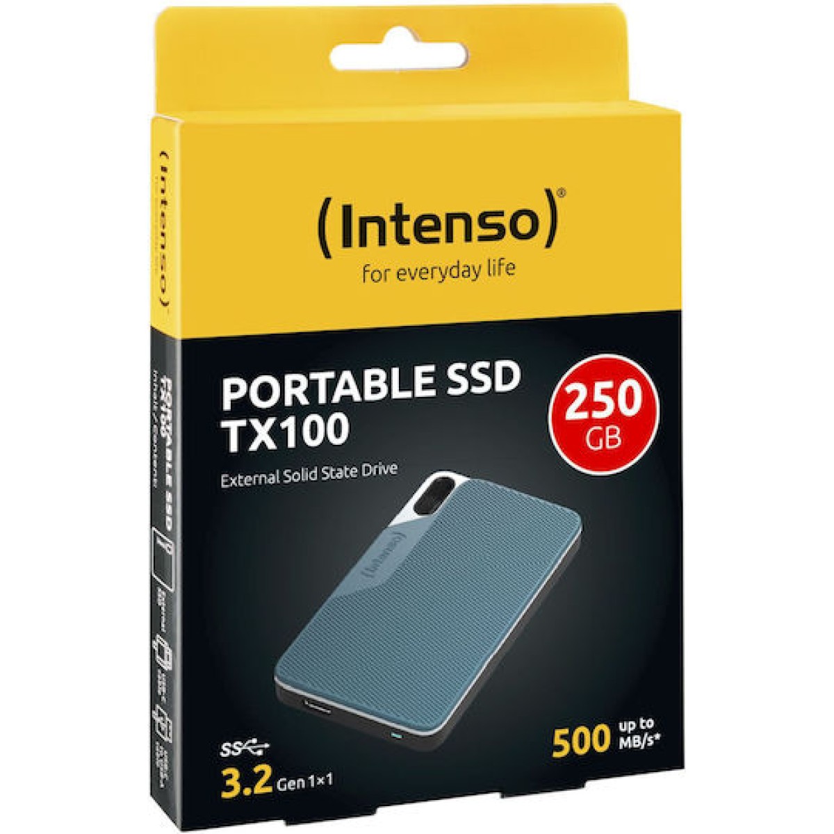 Intenso TX100 USB 3.2 Εξωτερικός SSD 250GB 2.5