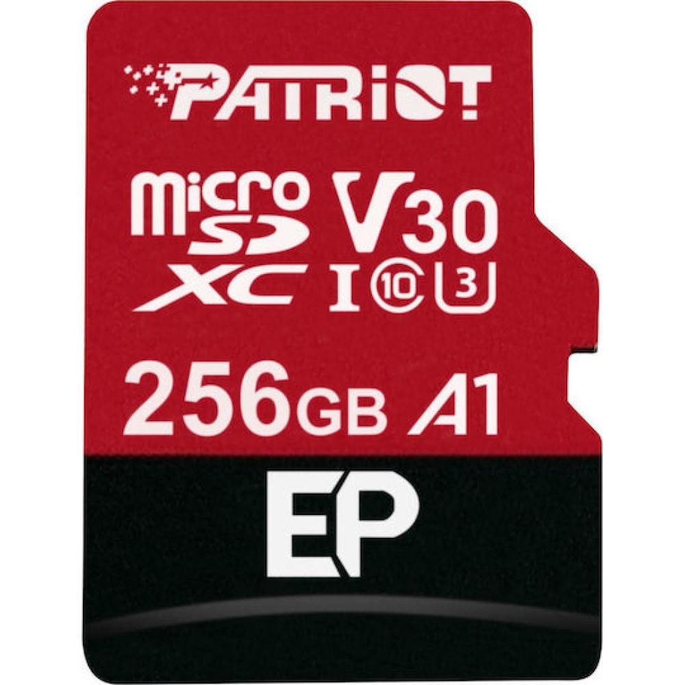 Patriot EP microSDXC 256GB Class 10 U3 V30 A1 UHS-I με αντάπτορα