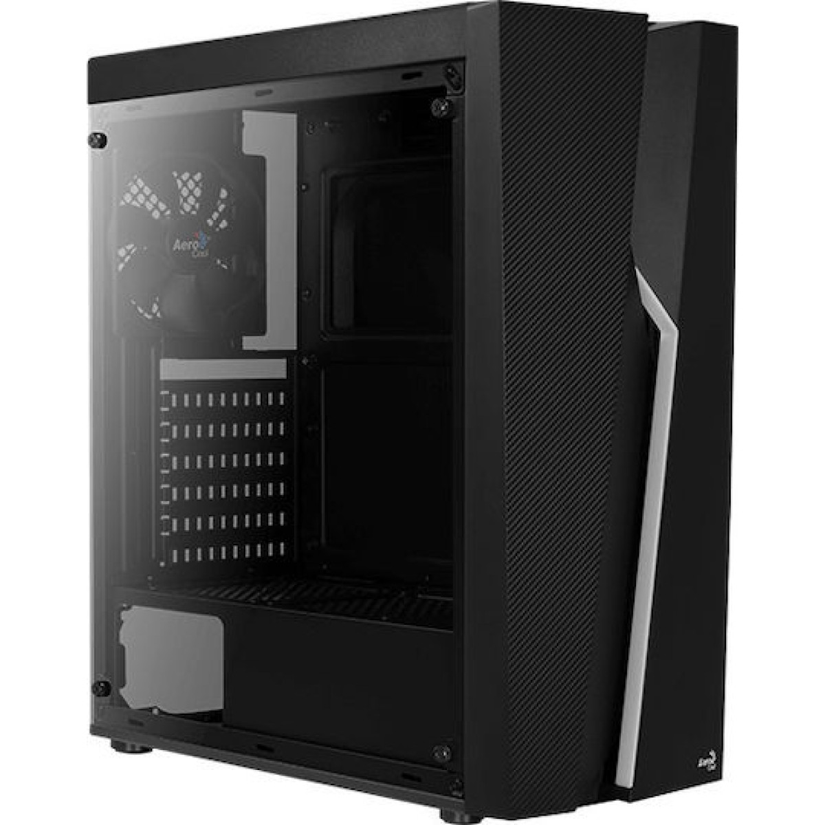 Aerocool Bolt Gaming Midi Tower Κουτί Υπολογιστή με Πλαϊνό Παράθυρο και RGB Φωτισμό Μαύρο