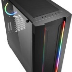 Sharkoon Elite Shark CA200M Gaming Midi Tower Κουτί Υπολογιστή με Πλαϊνό Παράθυρο και RGB Φωτισμό Μαύρο