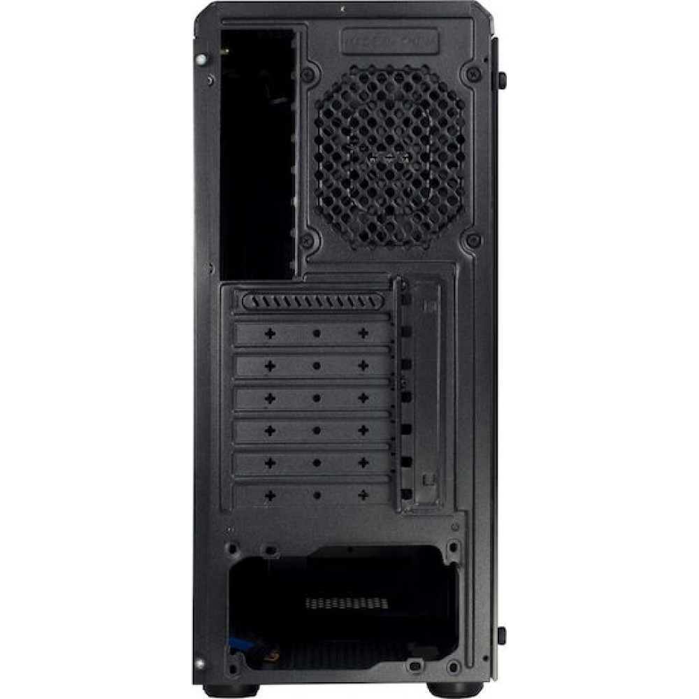 Inter-Tech C-3 SAPHIR Gaming Midi Tower Κουτί Υπολογιστή με Πλαϊνό Παράθυρο και RGB Φωτισμό Μαύρο