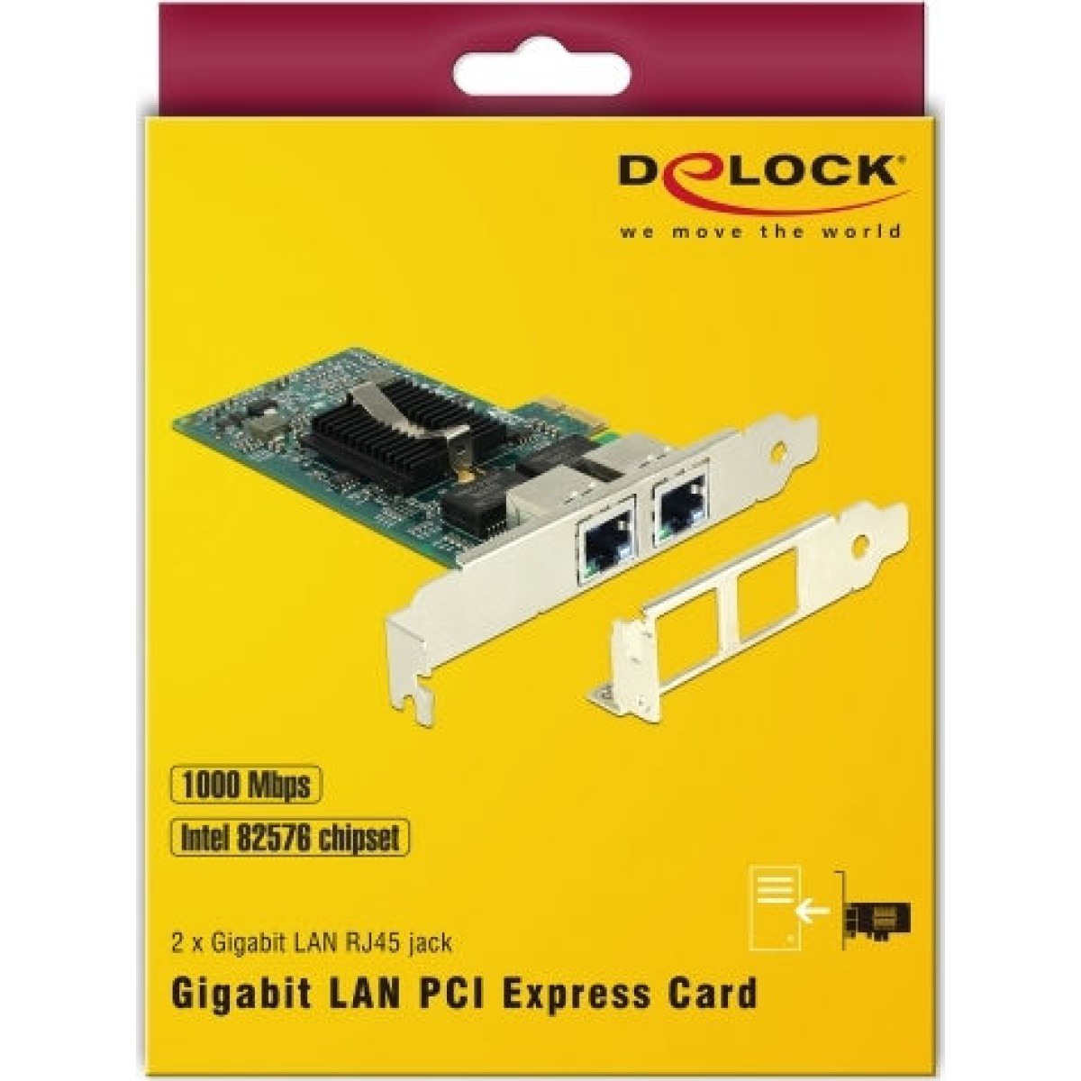 DeLock Ενσύρματη Κάρτα Δικτύου Gigabit (1Gbps) Ethernet PCI-e