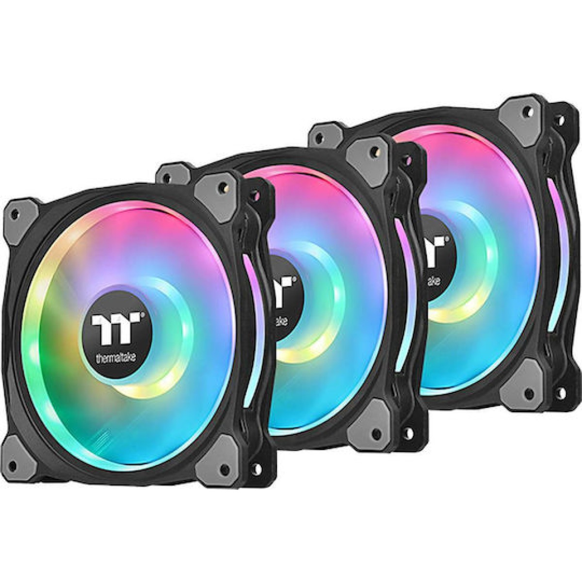 Thermaltake Riing Duo 12 RGB Radiator Fan TT Premium Case Fan 120mm με Σύνδεση 4-Pin PWM 3τμχ