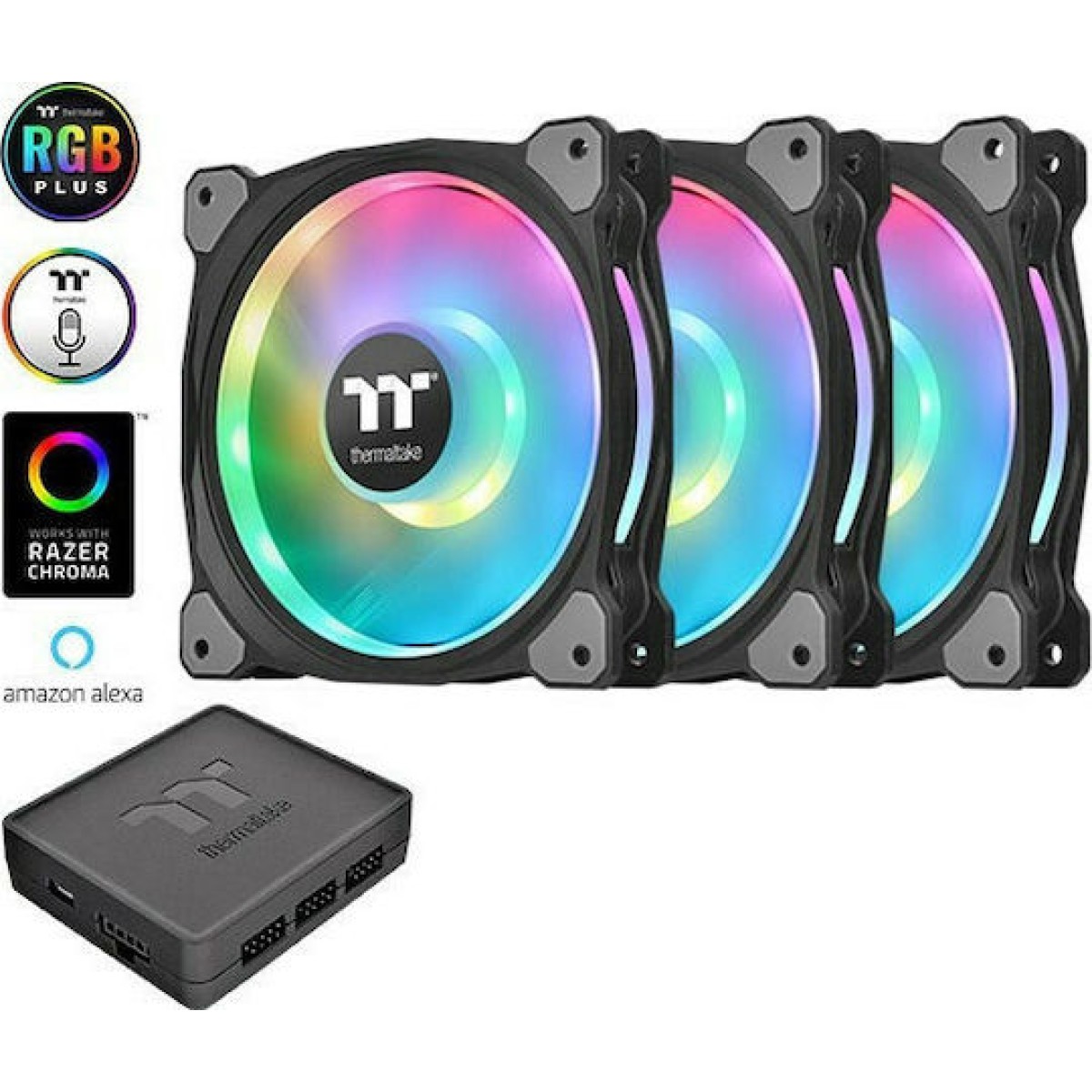 Thermaltake Riing Duo 12 RGB Radiator Fan TT Premium Case Fan 120mm με Σύνδεση 4-Pin PWM 3τμχ