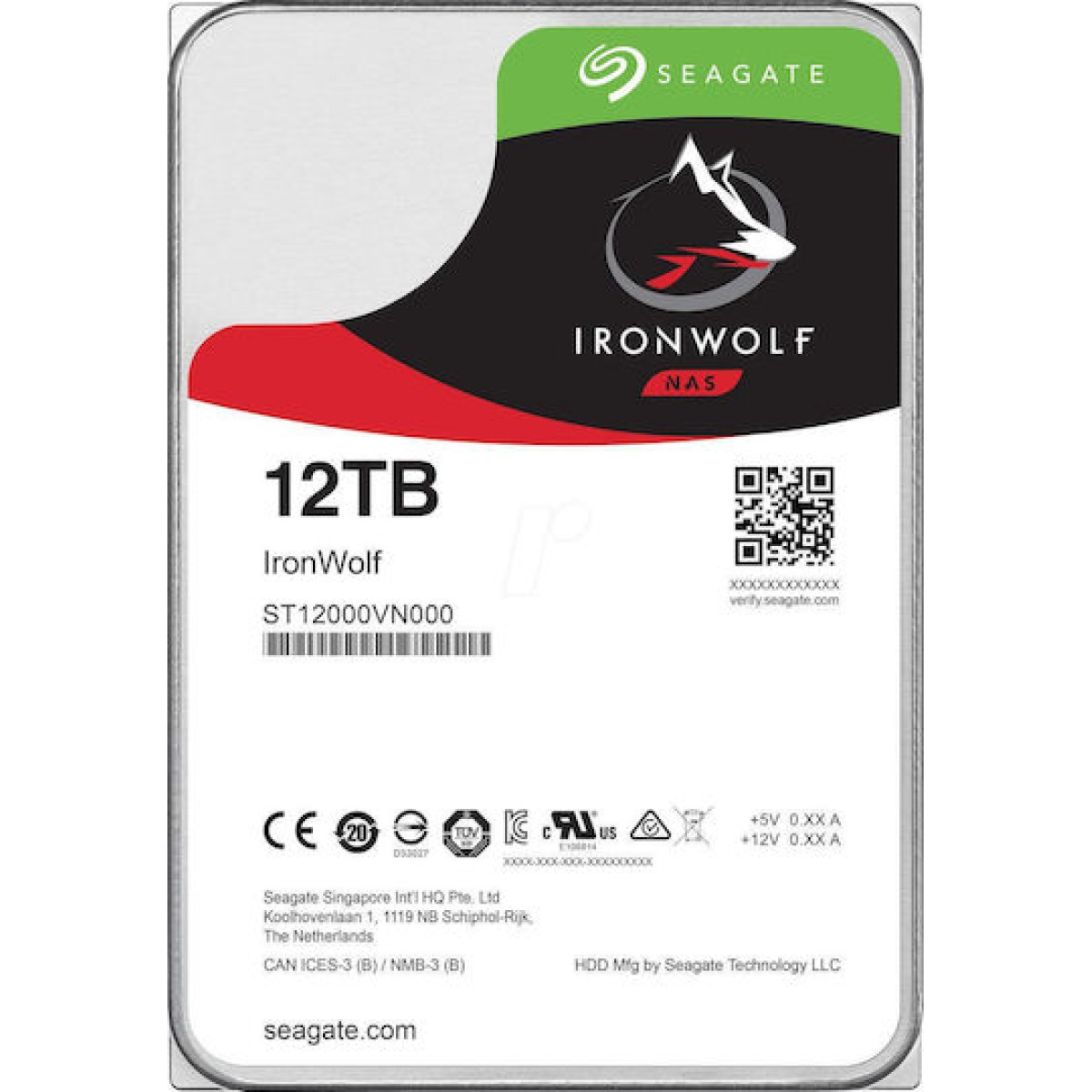 Seagate IronWolf Nas 12TB HDD Σκληρός Δίσκος 3.5