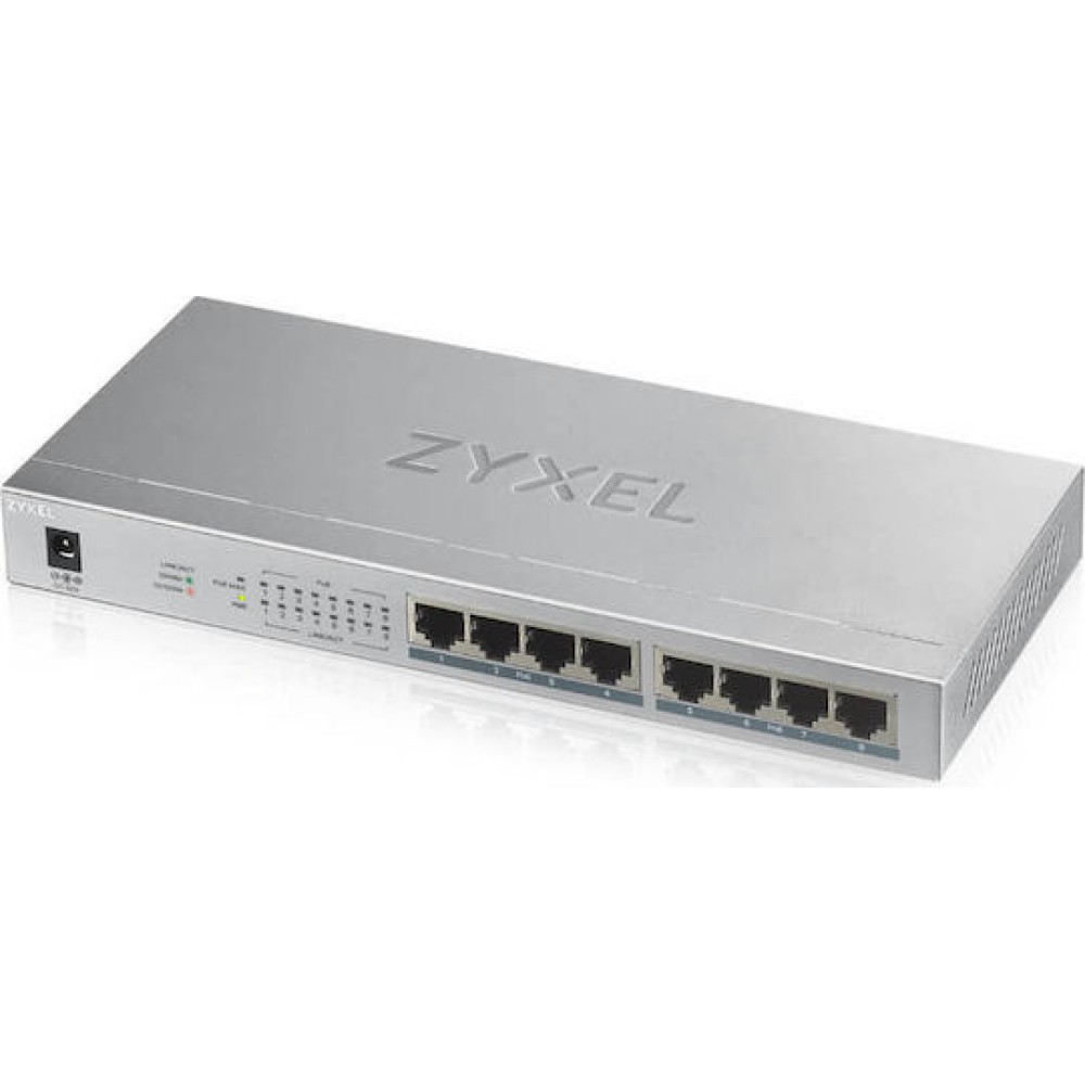 Zyxel GS1008HP Unmanaged L2 PoE+ Switch με 8 Θύρες Gigabit (1Gbps) Ethernet