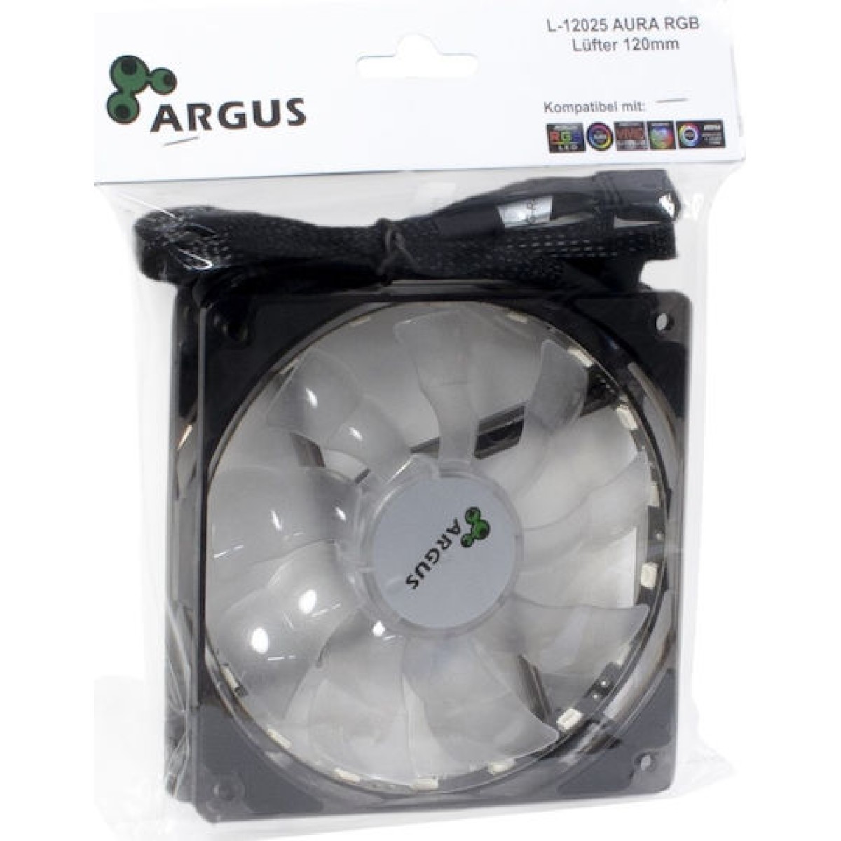 Inter-Tech L-12025 Aura RGB Case Fan με Σύνδεση 4-Pin PWM