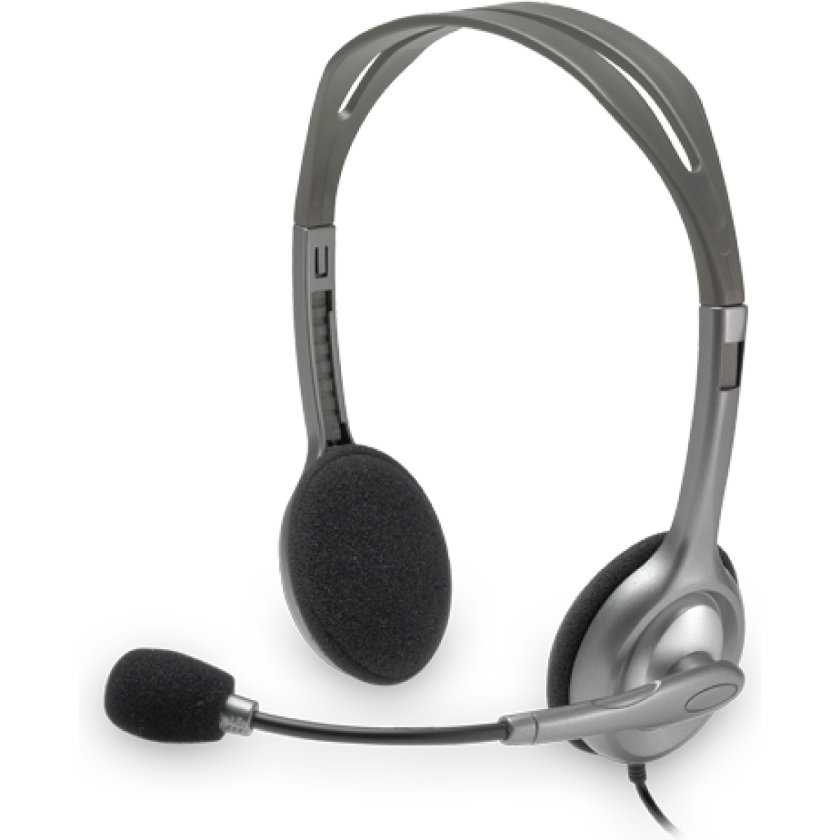 Logitech H110 On Ear Multimedia Ακουστικά με μικροφωνο και σύνδεση 3.5mm Jack σε Γκρι χρώμα