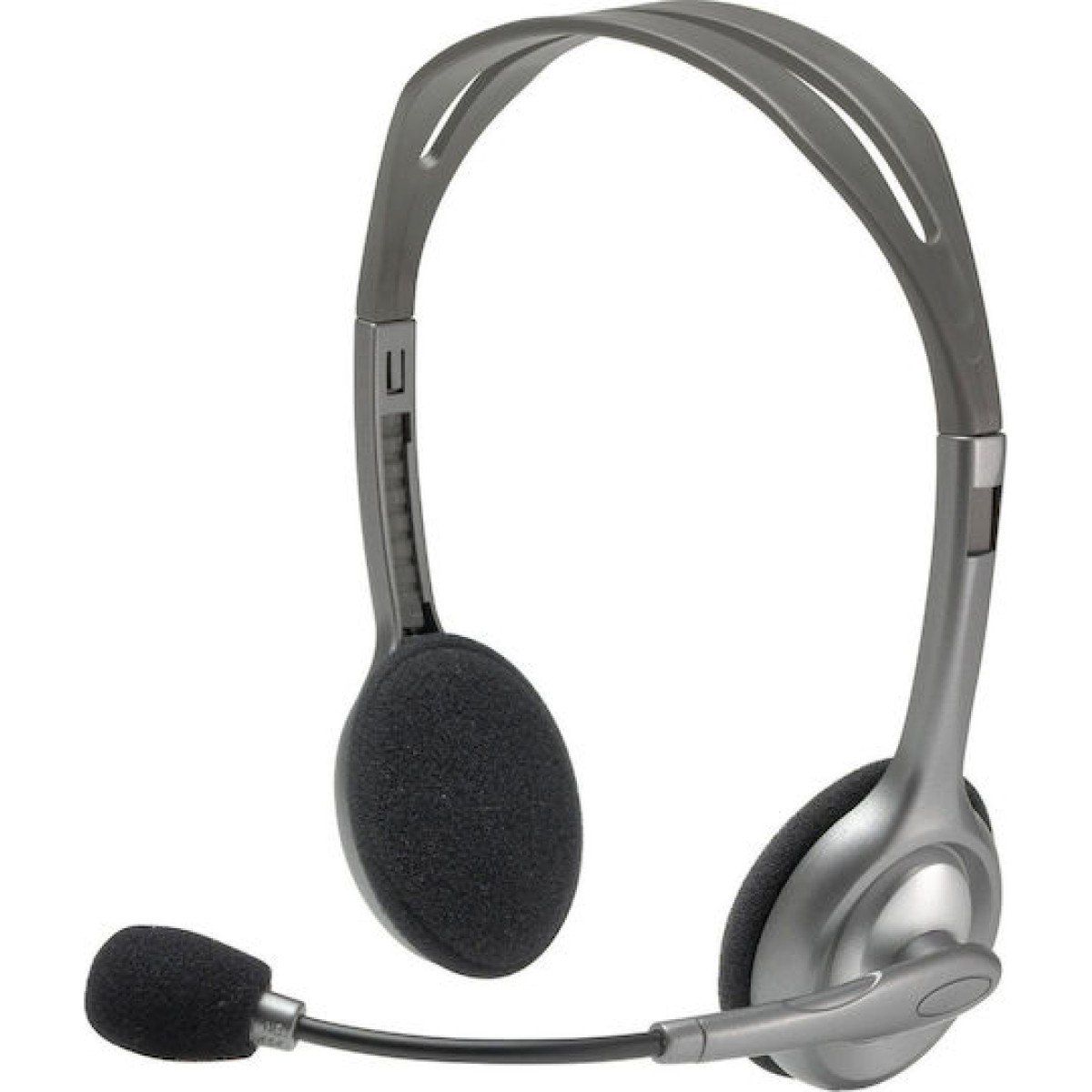 Logitech H110 On Ear Multimedia Ακουστικά με μικροφωνο και σύνδεση 3.5mm Jack σε Γκρι χρώμα
