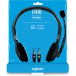 Logitech H110 On Ear Multimedia Ακουστικά με μικροφωνο και σύνδεση 3.5mm Jack σε Γκρι χρώμα