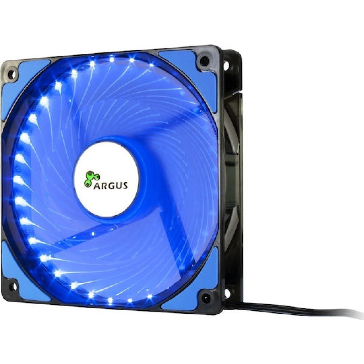 Inter-Tech L-12025 Case Fan με Μπλε Φωτισμό και Σύνδεση 3-Pin / 4-Pin Molex Μπλε