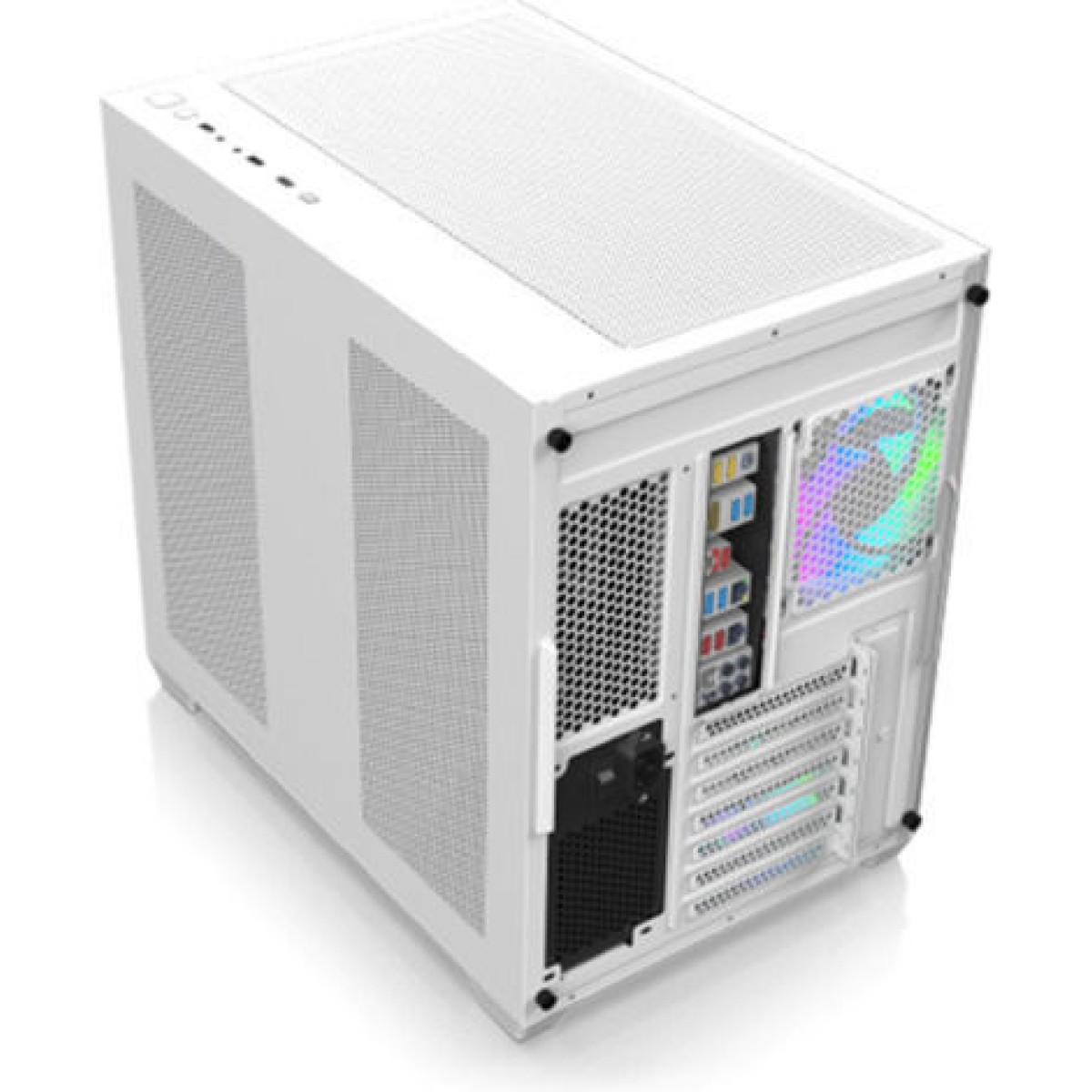 Raijintek Paean C7 TG4 Gaming Midi Tower Κουτί Υπολογιστή με Πλαϊνό Παράθυρο και RGB Φωτισμό Λευκό