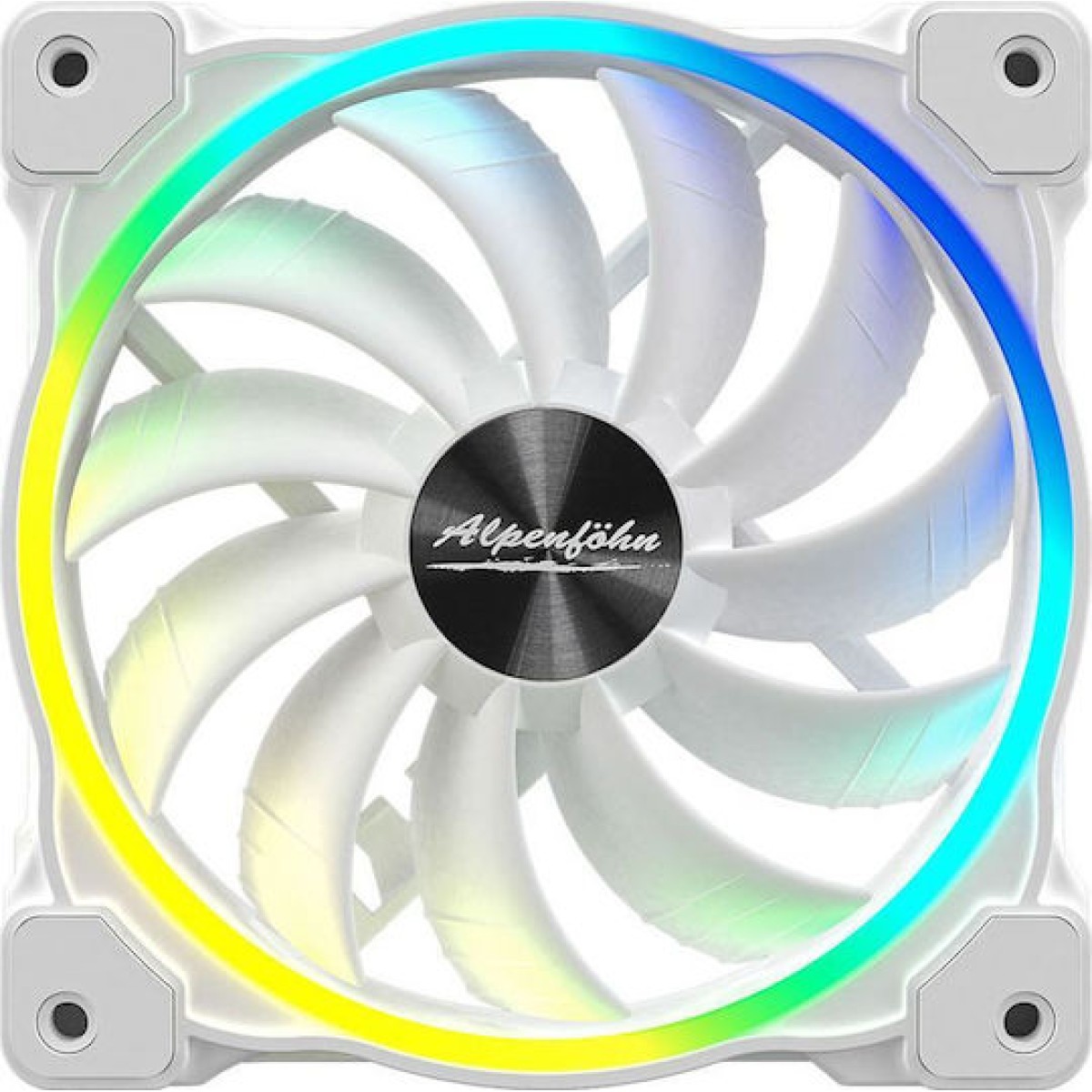 Alpenfoehn Wing Boost 3 ARGB High Speed Case Fan 120mm με Σύνδεση 4-Pin PWM 3τμχ Λευκό