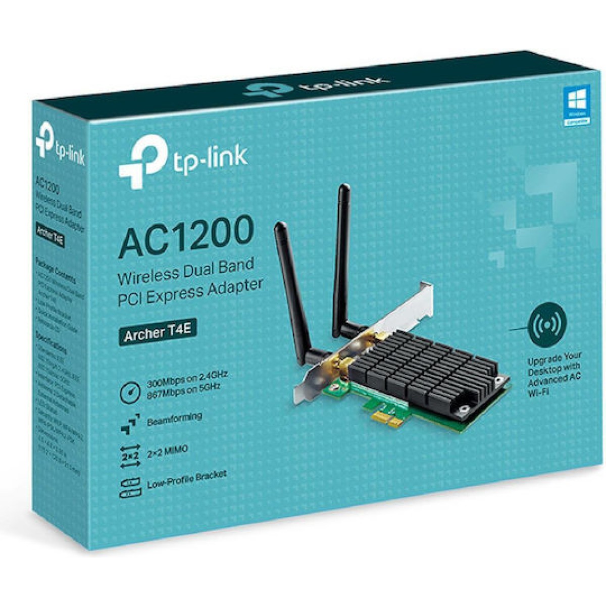 TP-LINK v1 Ασύρματη Κάρτα Δικτύου Wi‑Fi 5 (1200Mbps) PCI-e