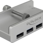DeLock USB 3.0 Hub 4 Θυρών με σύνδεση USB-A Ασημί