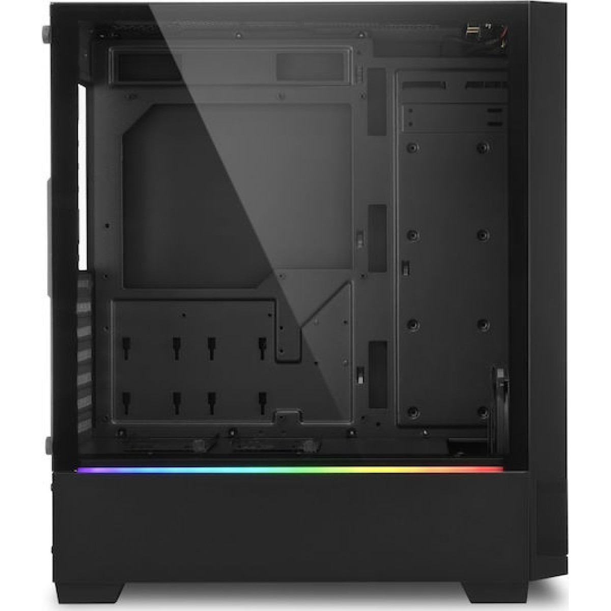 Sharkoon RGB Flow Gaming Midi Tower Κουτί Υπολογιστή με Πλαϊνό Παράθυρο Μαύρο
