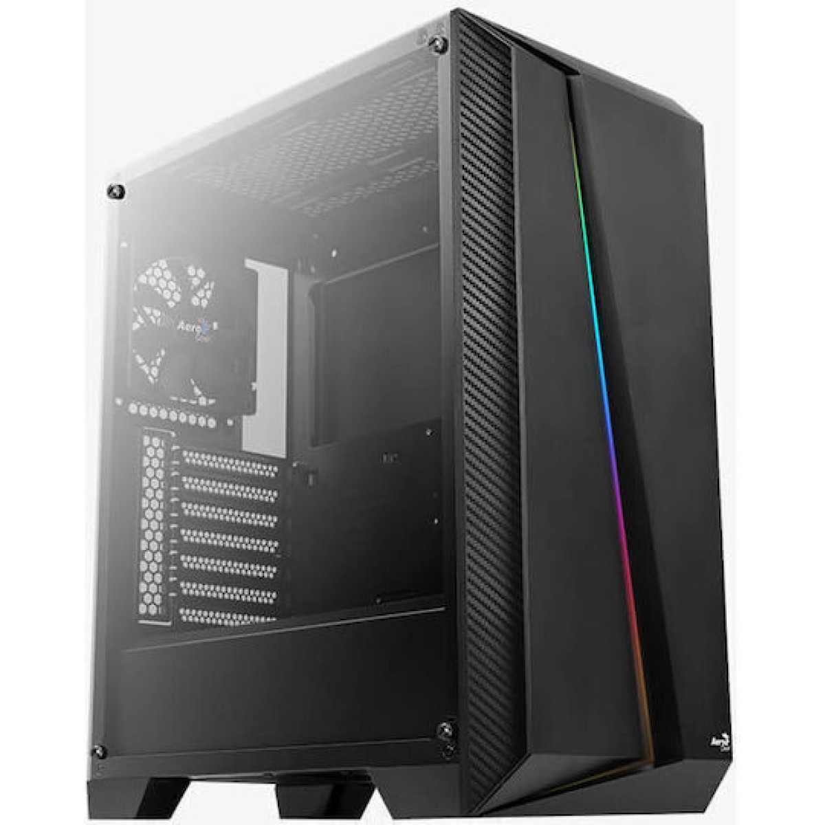 Aerocool Cylon Pro Tempered Glass Gaming Midi Tower Κουτί Υπολογιστή με Πλαϊνό Παράθυρο και RGB Φωτισμό Λευκό