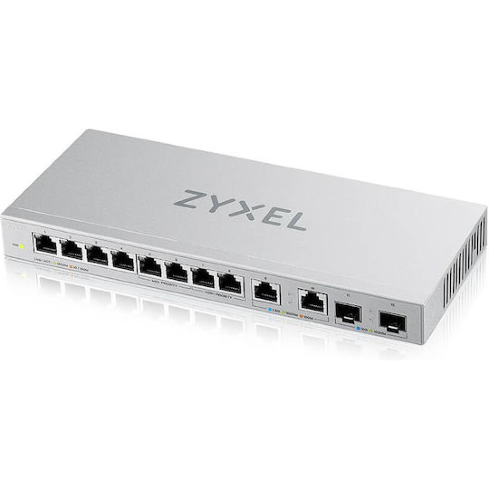 Zyxel XGS1010-12-ZZ0102F v2 Unmanaged L2 Switch με 8 Θύρες Gigabit (1Gbps) Ethernet και 2 SFP Θύρες