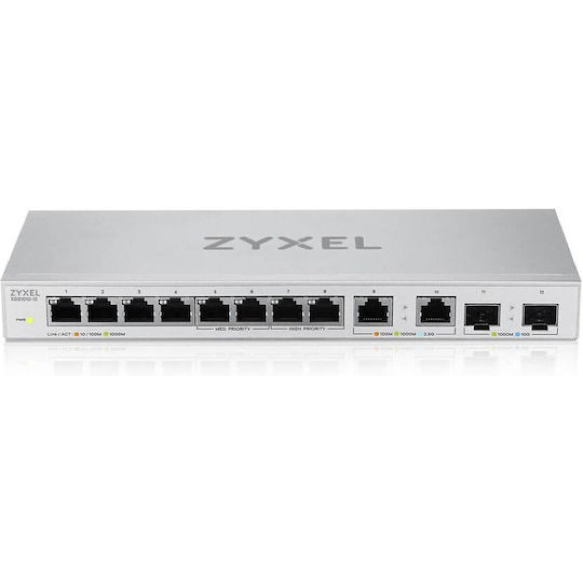 Zyxel XGS1010-12-ZZ0102F v2 Unmanaged L2 Switch με 8 Θύρες Gigabit (1Gbps) Ethernet και 2 SFP Θύρες